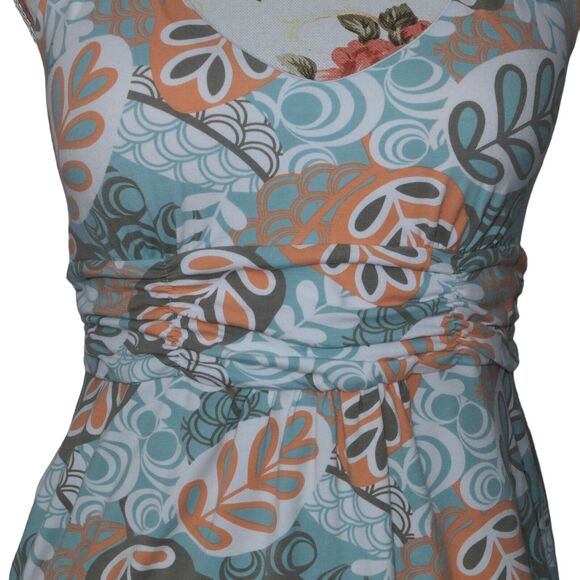 Tommy Bahama Sz S 60s Style Backless Bodycon Geometric Floral Dress Supima EUC - Picture 4 of 14